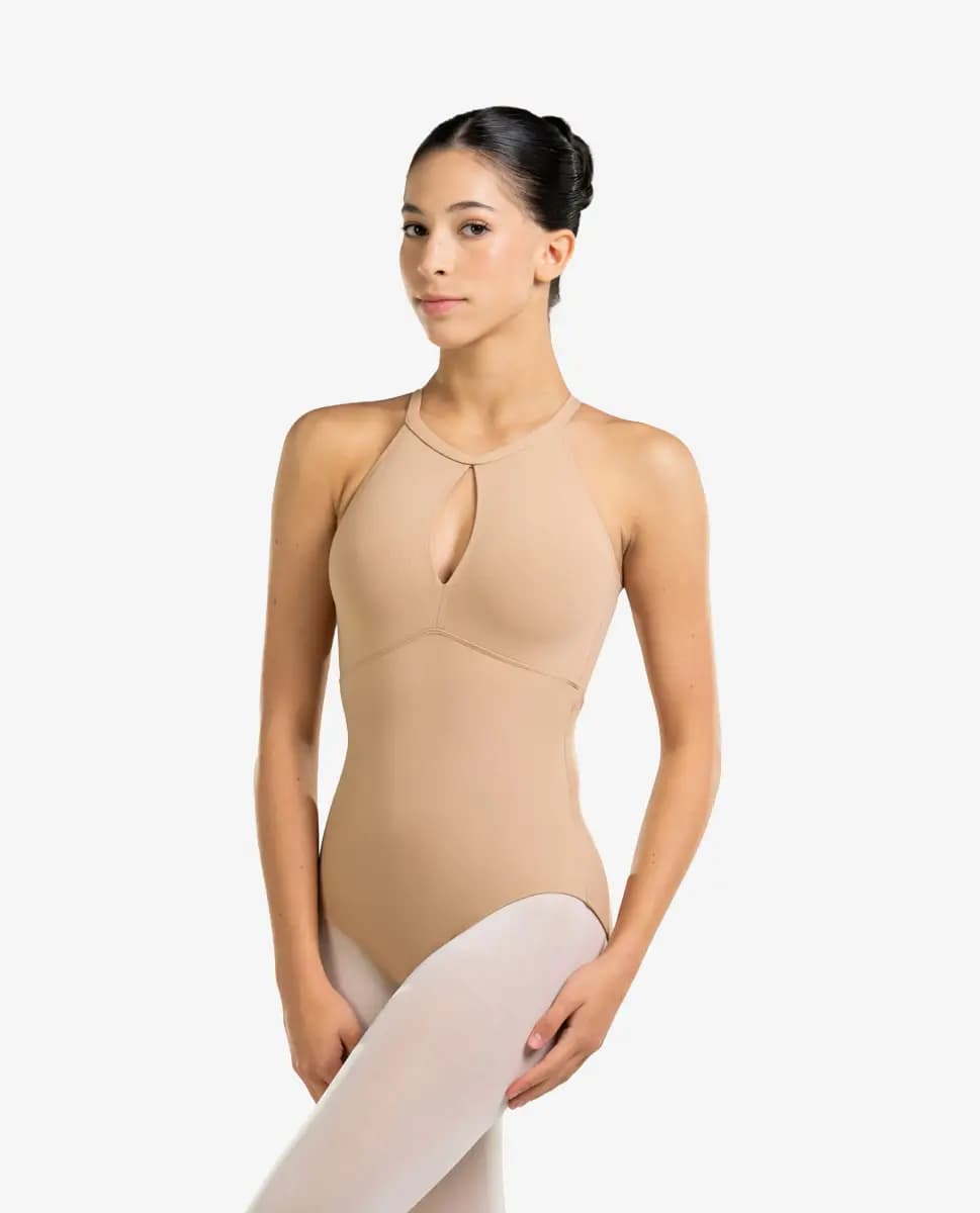 Womens High Neck Camisole Leotard Valentina