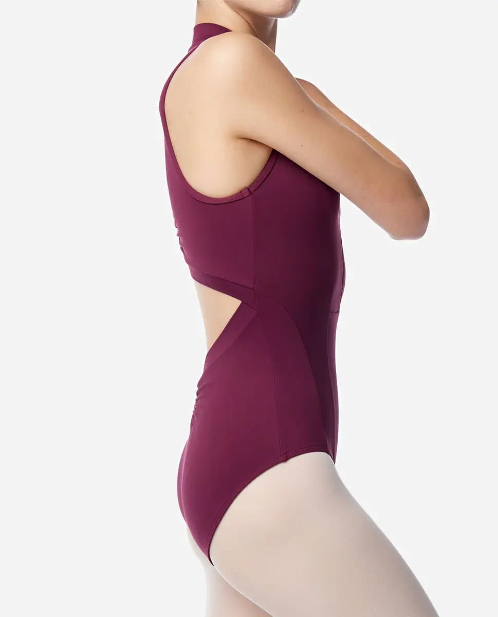Womens High Neck Zipper Leotard Marion