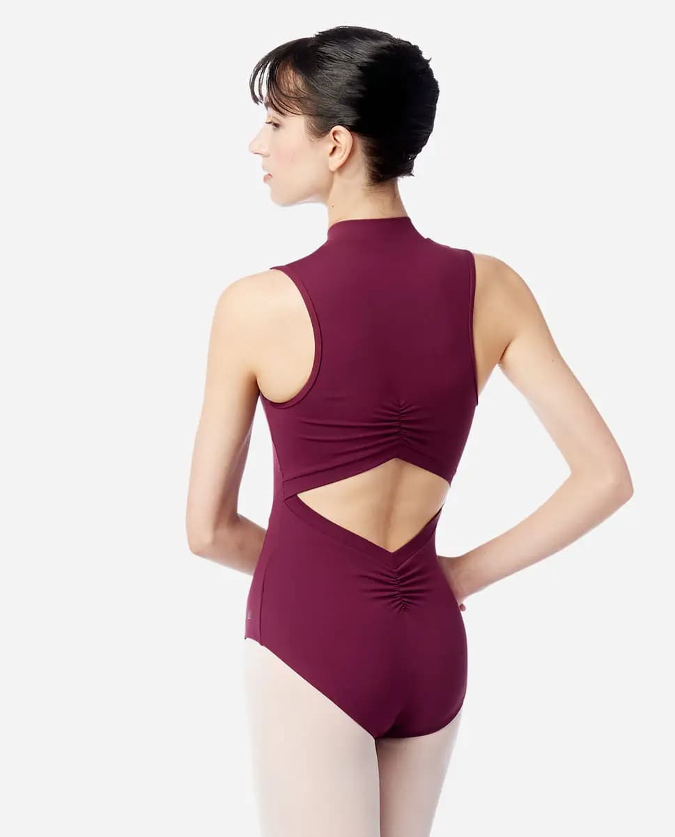 Womens High Neck Zipper Leotard Marion