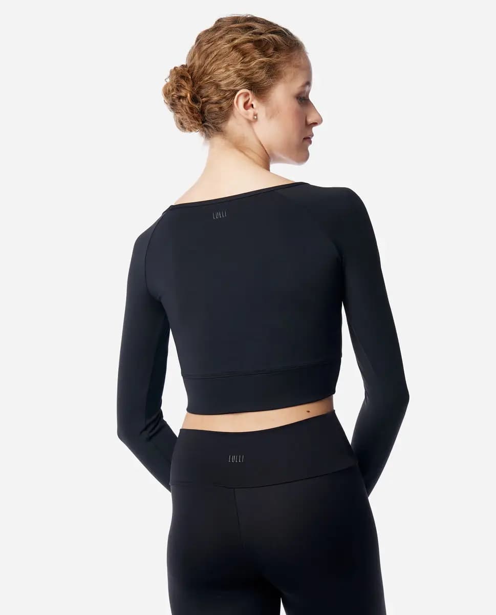 Womens Long Sleeve Crop Top Juniper