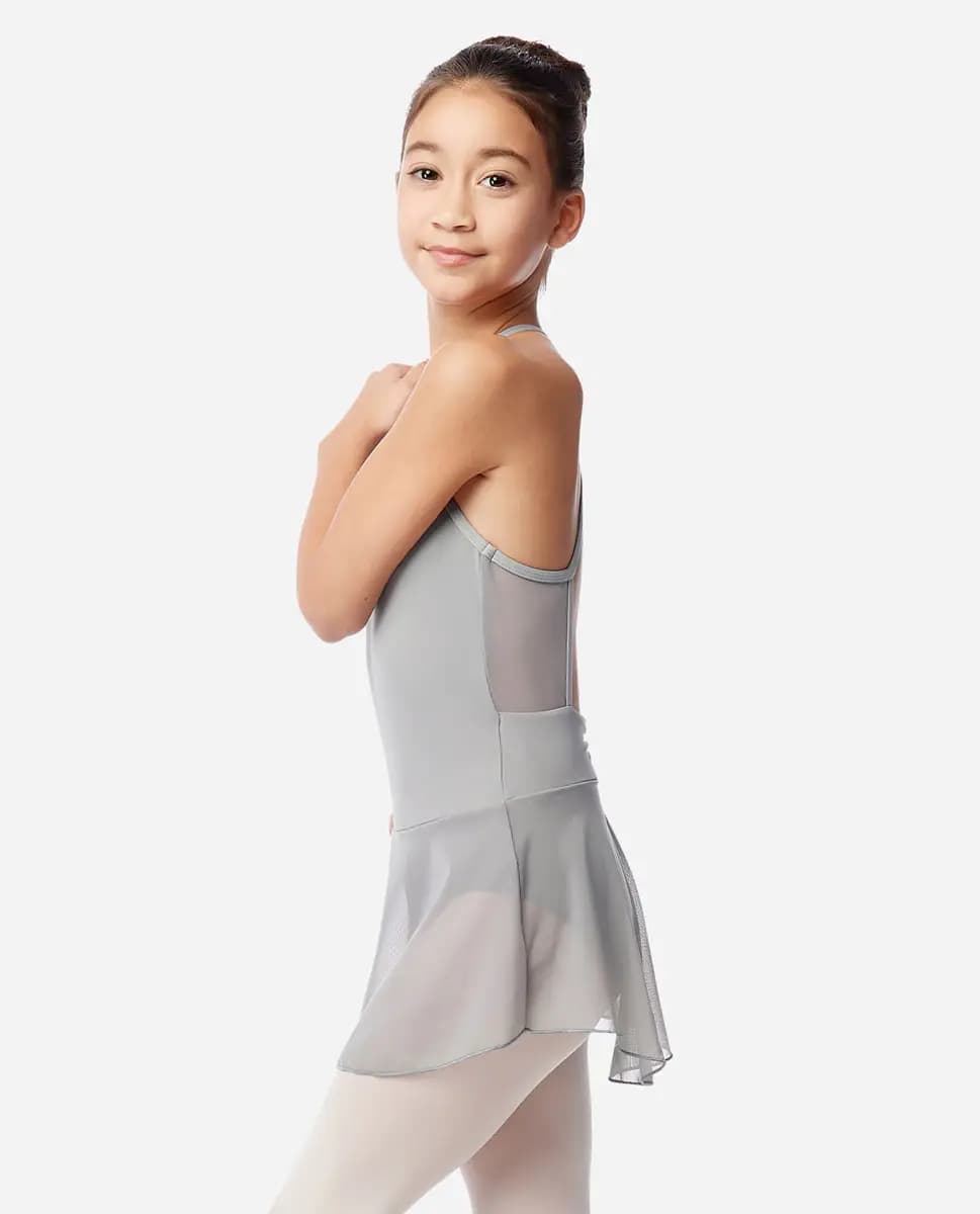 Girls Skirted Camisole Leotard Rose