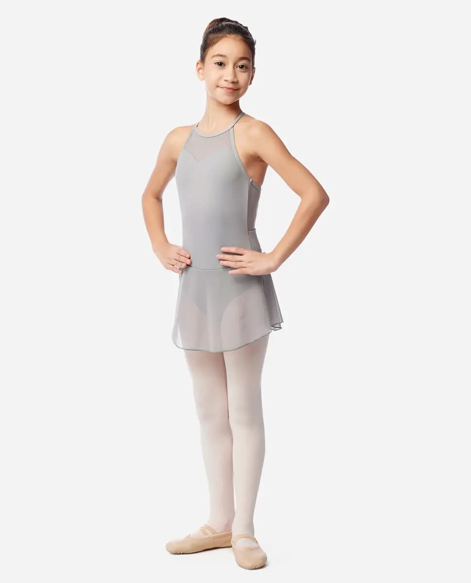 Girls Skirted Camisole Leotard Rose