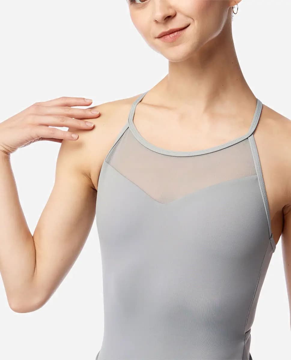 Womens Skirted Camisole Leotard Rose