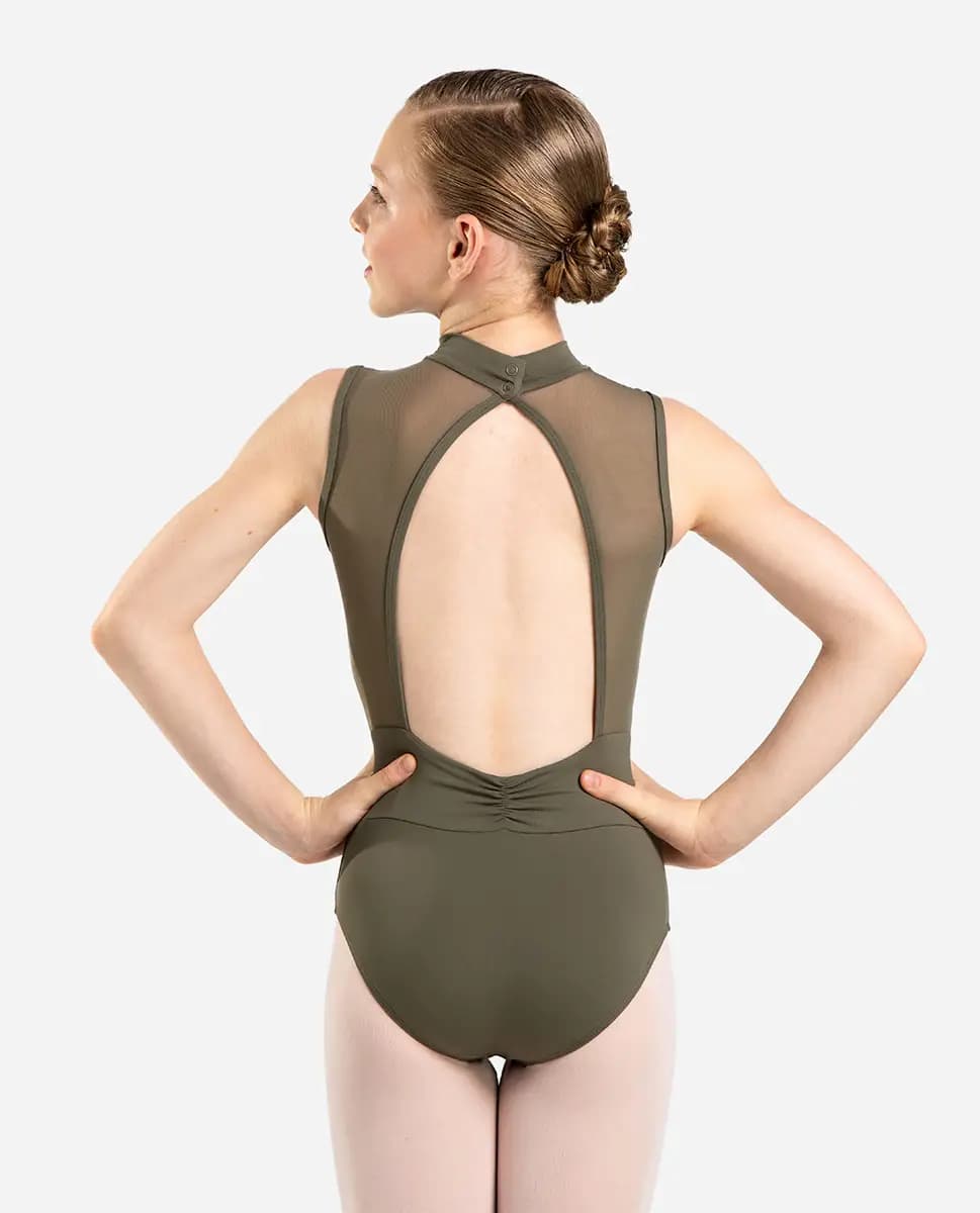 Girls Mock Neck Leotard Marcella