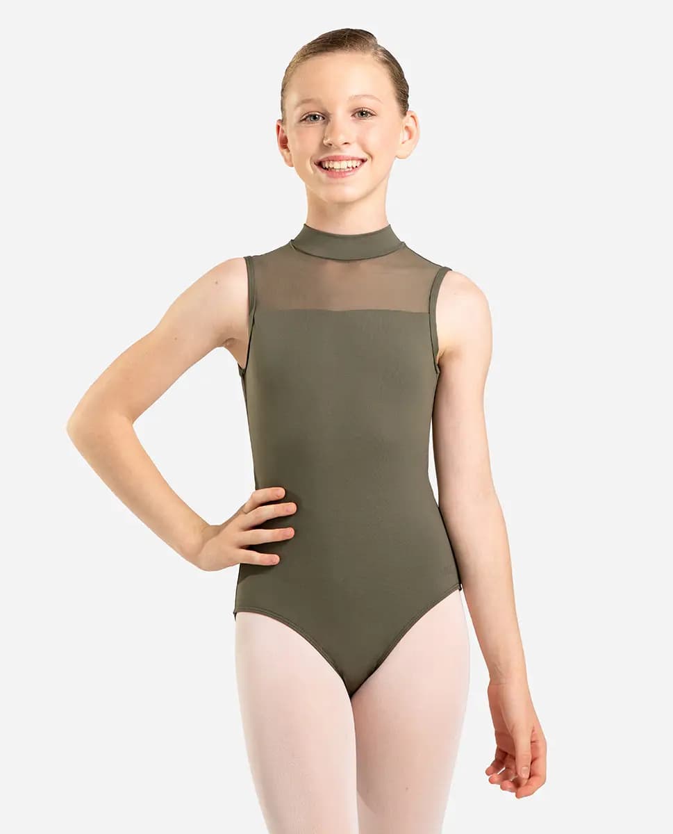 Girls Mock Neck Leotard Marcella