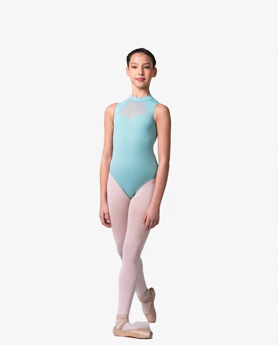 Girls Mock Neck Dance Leotard Aria