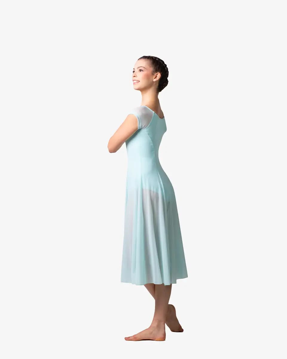 Short Sleeve Long Dress Leotard Zelda