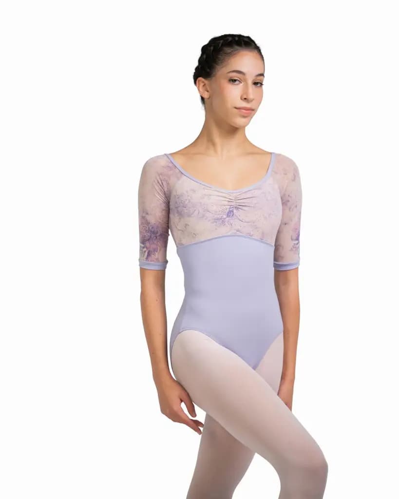 Girls Short Sleeve Secret Garden Leotard Emma