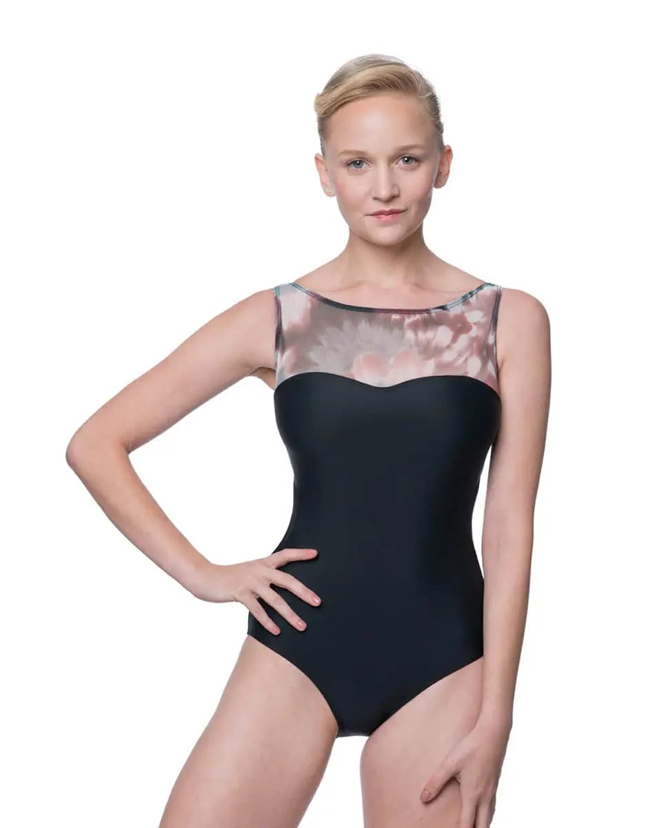 Alice Printed Mesh Tank Leotard