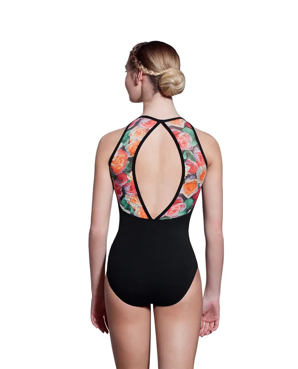 Ginger High Neck Printed Leotard