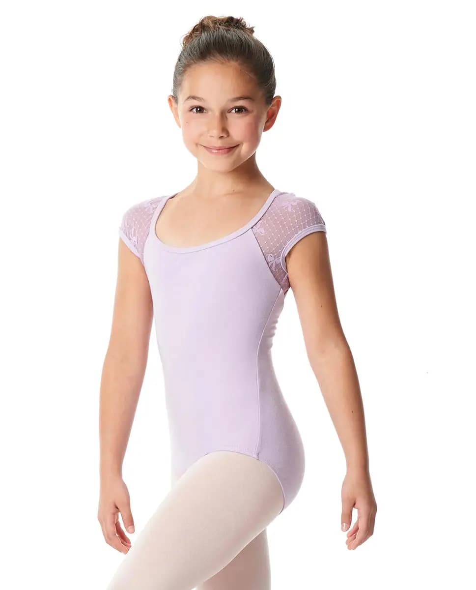 Girls Cap Sleeve Leotard Elaine