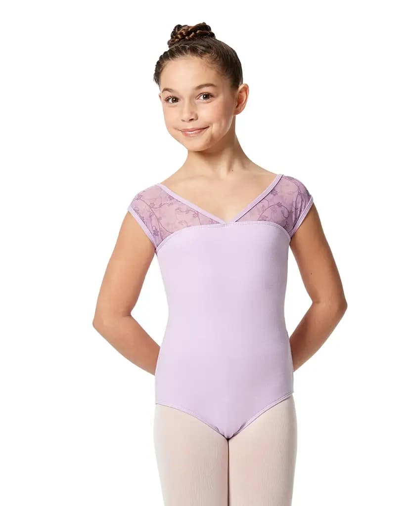Girls Cap Sleeve Leotard Lina