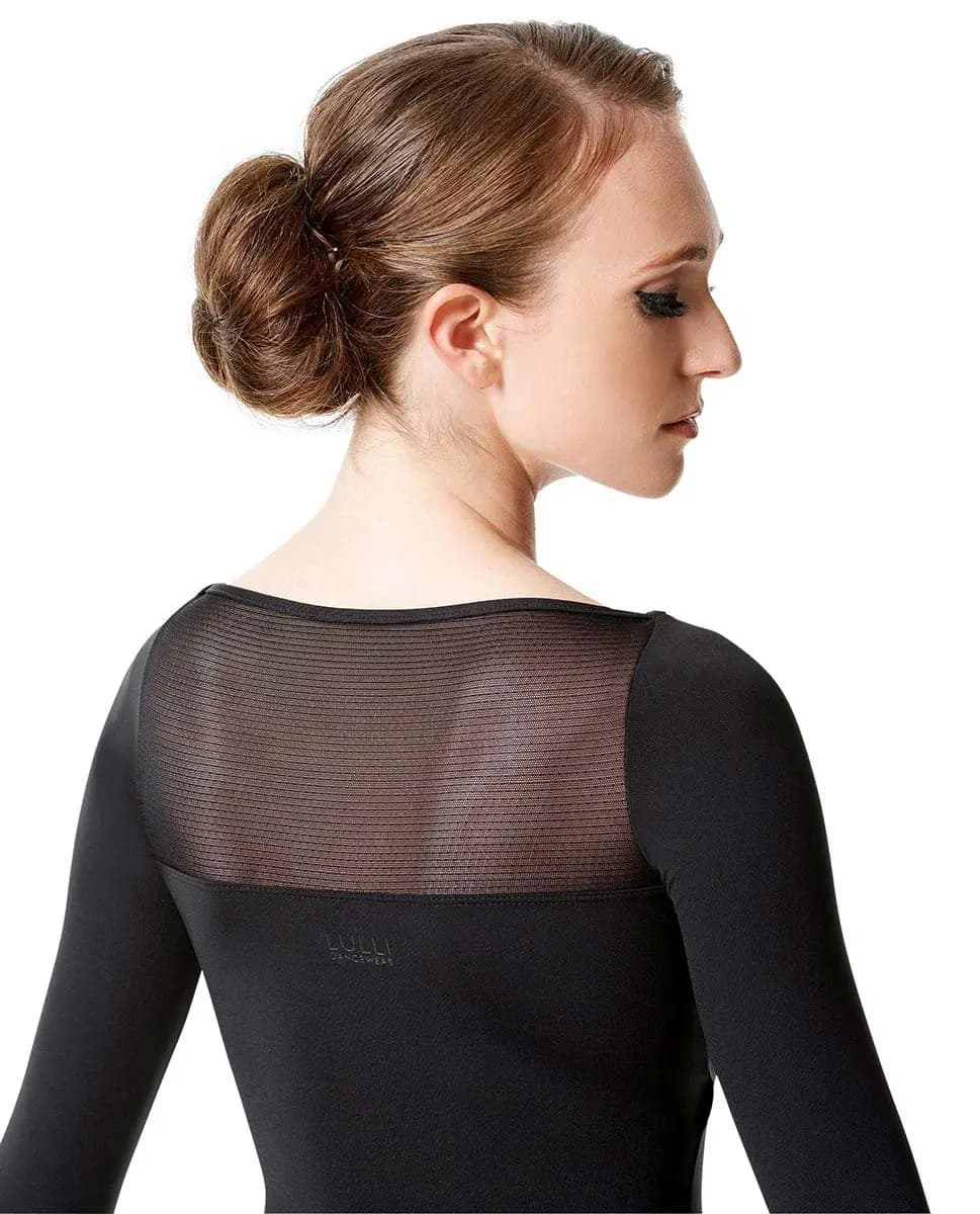 Deco Mesh Long Sleeve Leotard Isidora