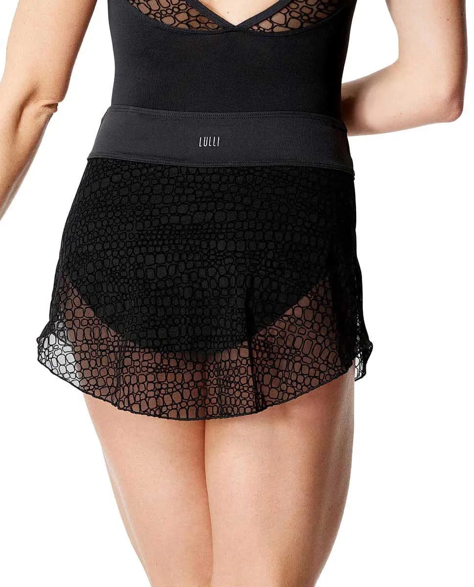 Women Flocked Mesh Pull On Skirt Francine