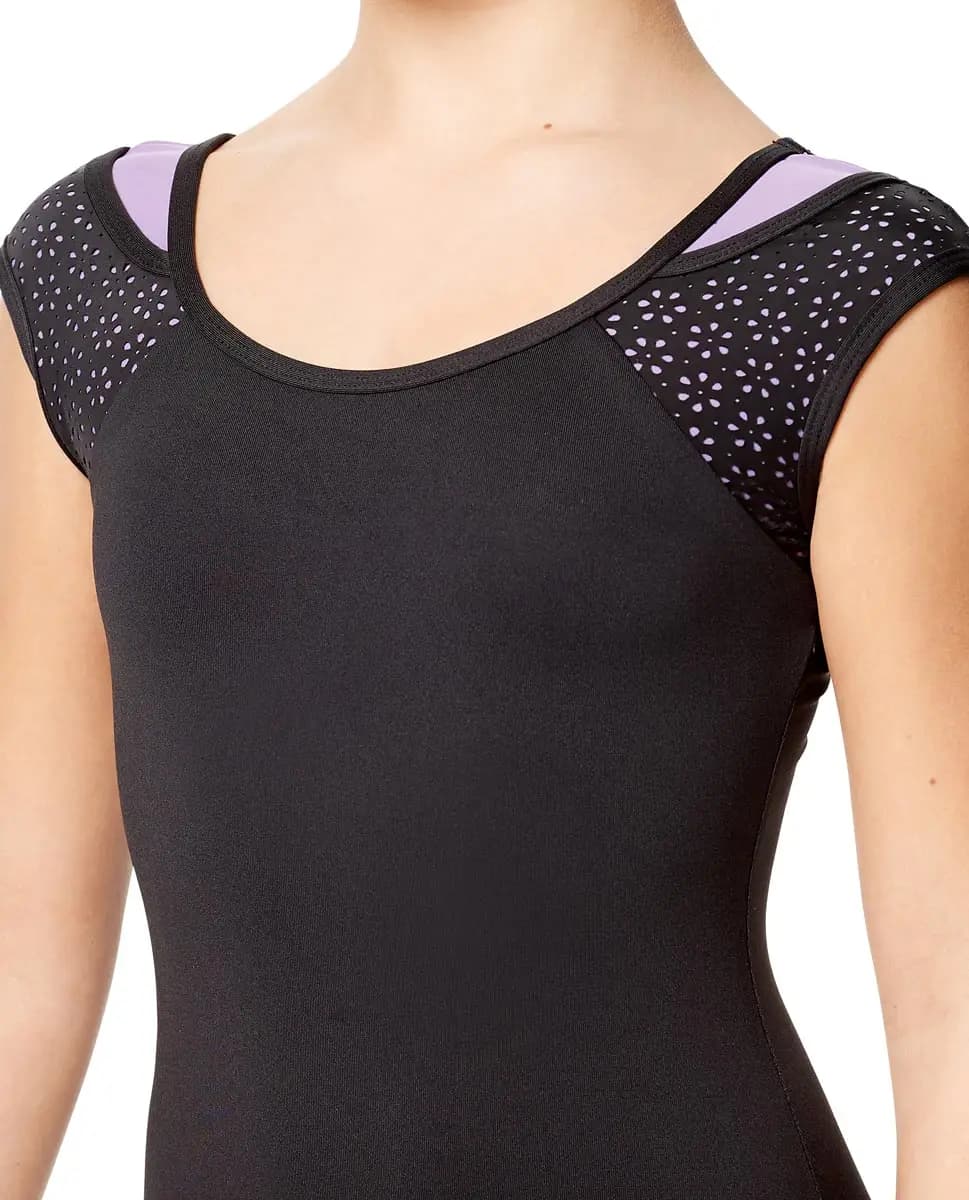 Girls Laser Cut Two Color Tank Leotard Lalia