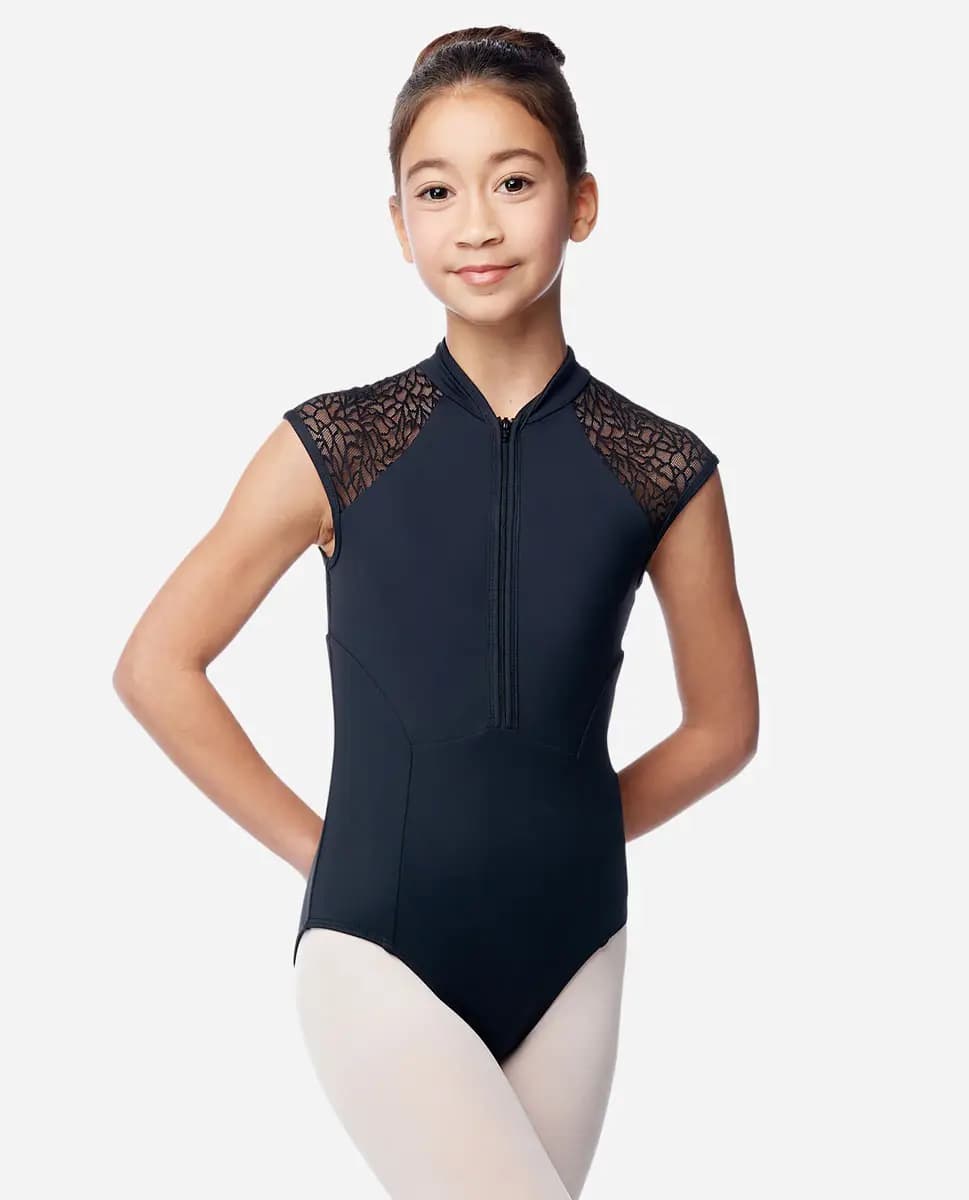 Teen Zip Front High Neck Dance Leotard Ariella