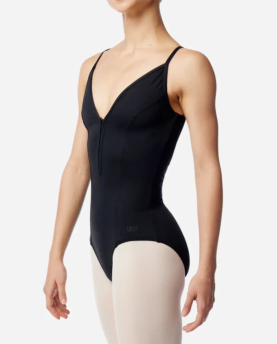 Womens Zip Front Camisole Leotard Milli