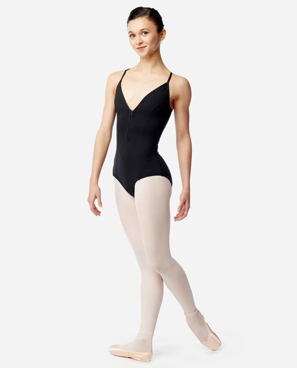 Womens Zip Front Camisole Leotard Milli