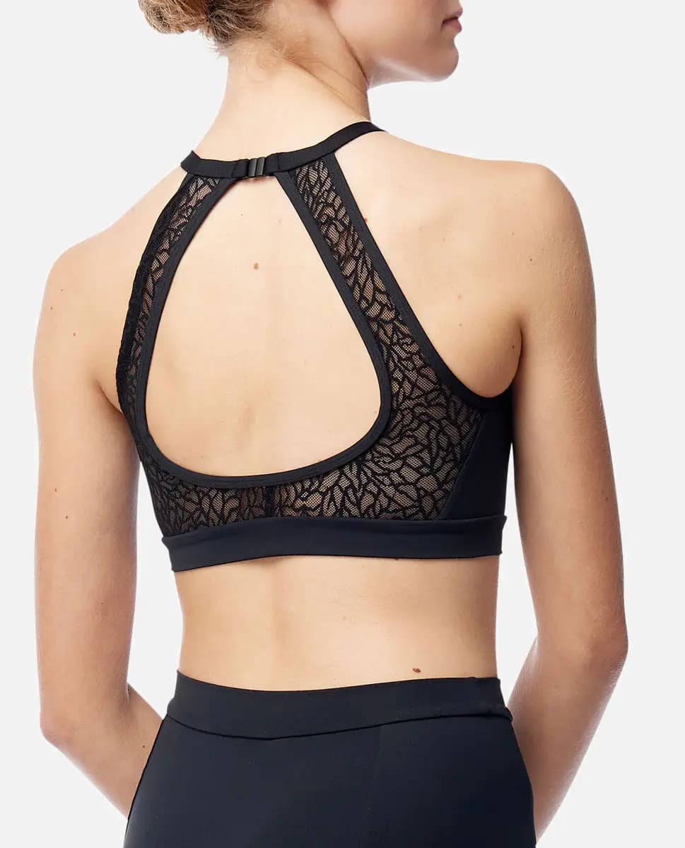 Womens High Neck Crop Top Ada