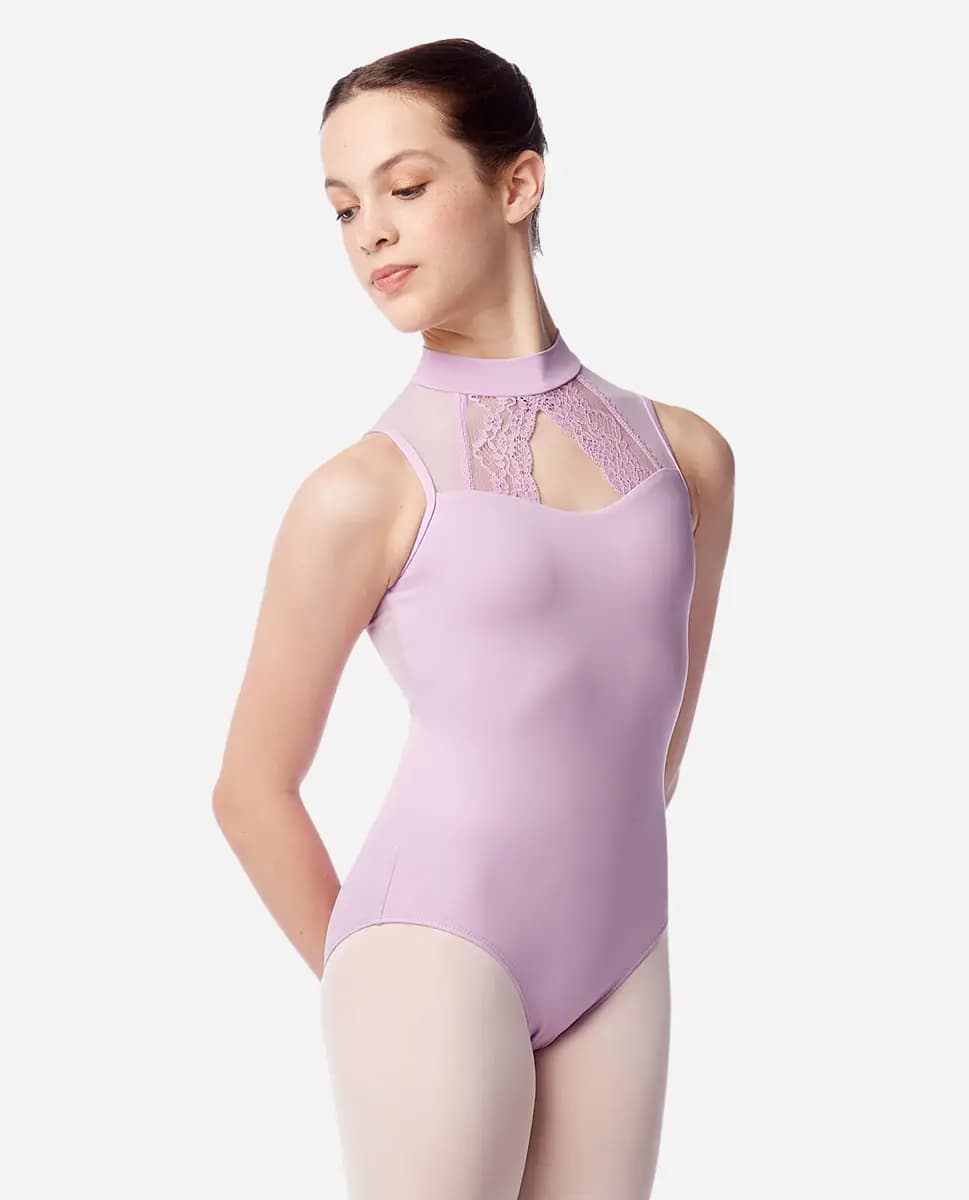 Teen Mock Neck Zip Back Leotard Valerie