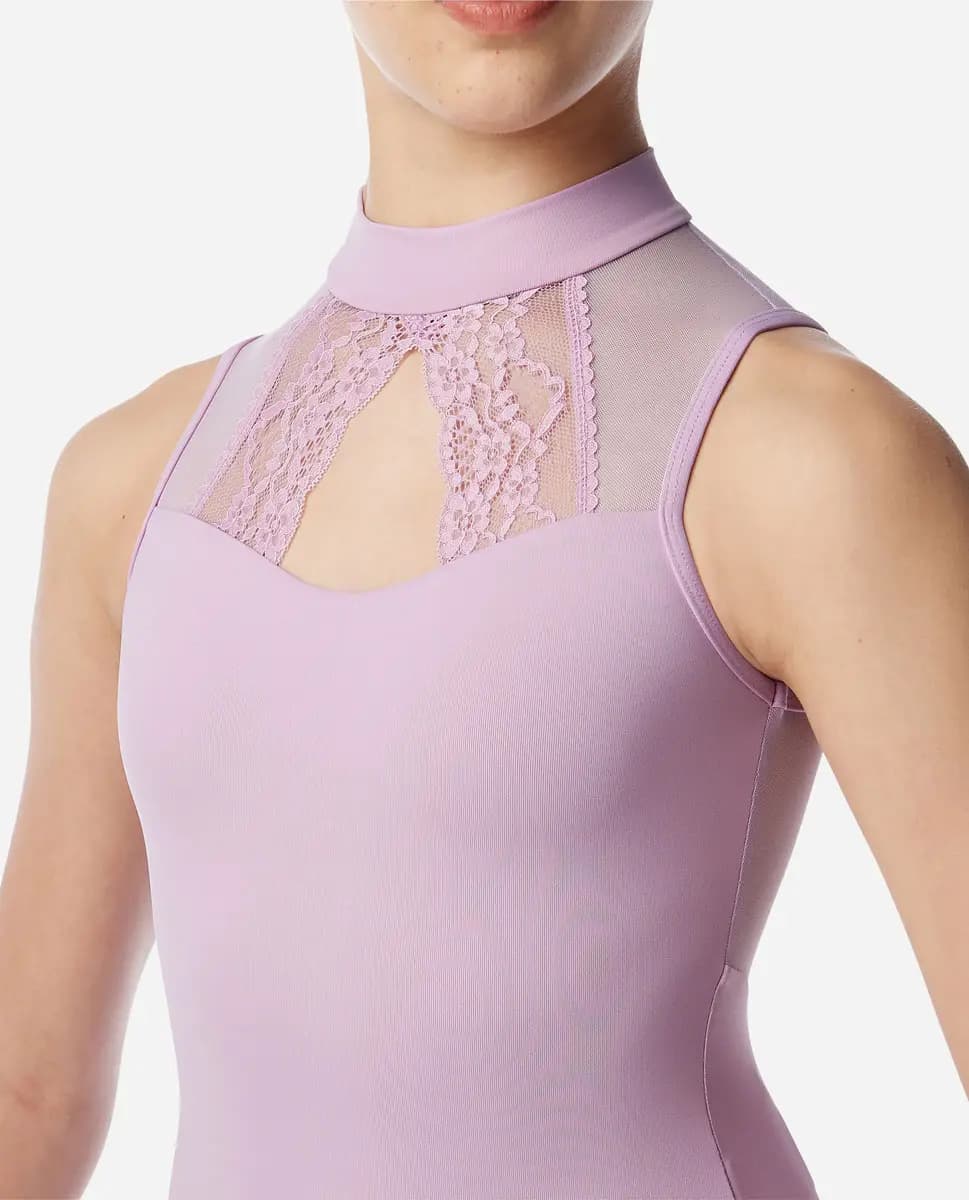Teen Mock Neck Zip Back Leotard Valerie