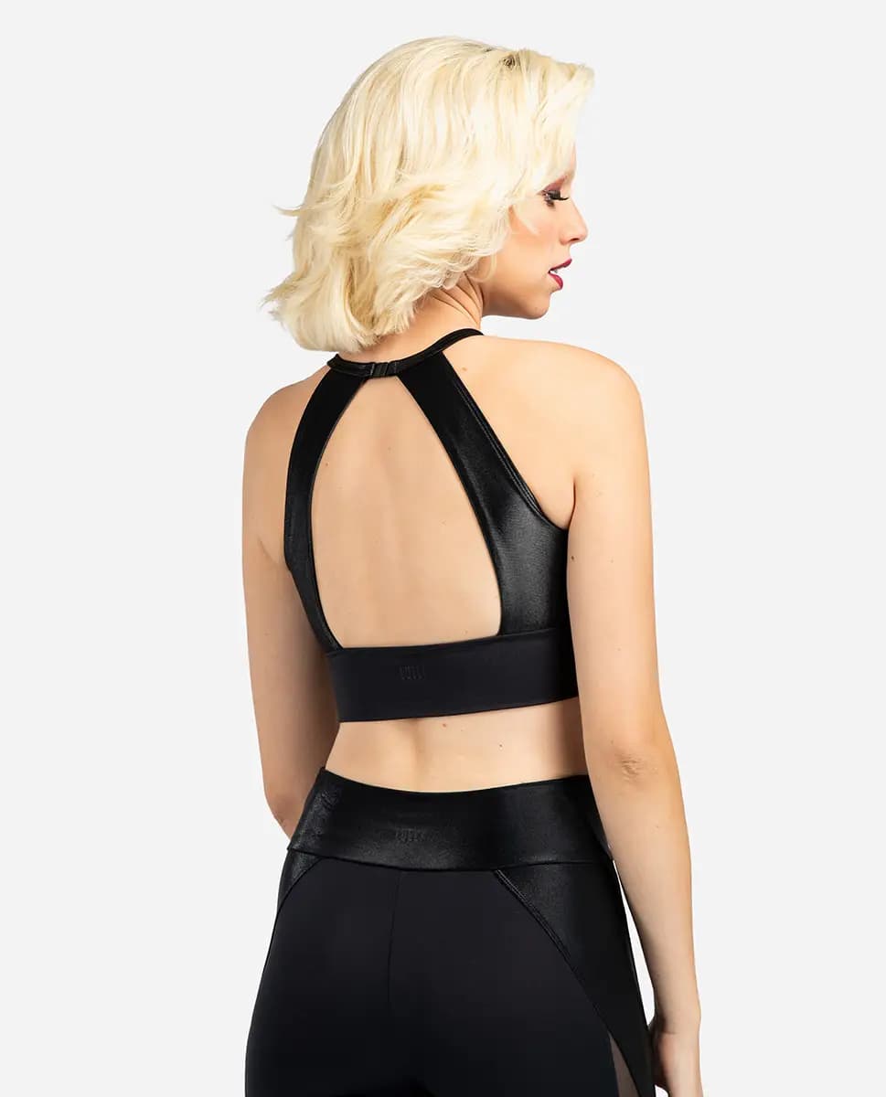 Womens High Neck Crop Top Sienna