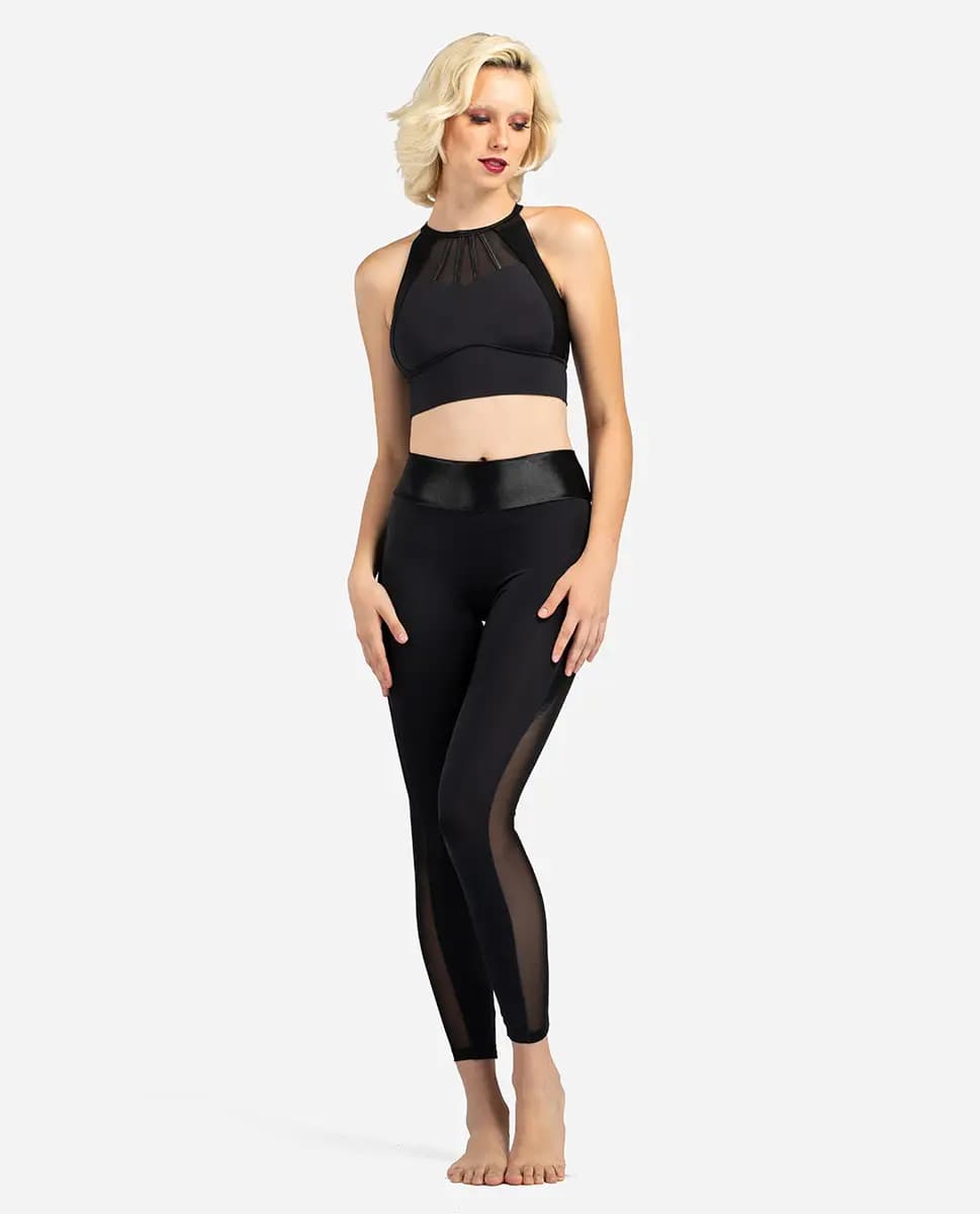Womens High Neck Crop Top Sienna