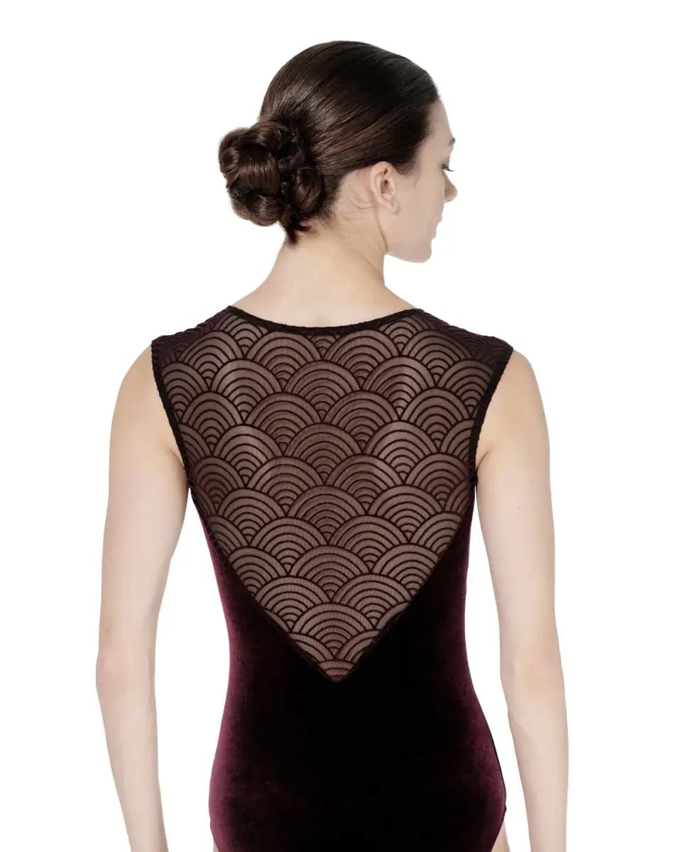 Cap Sleeve Velvet Leotard Daphne