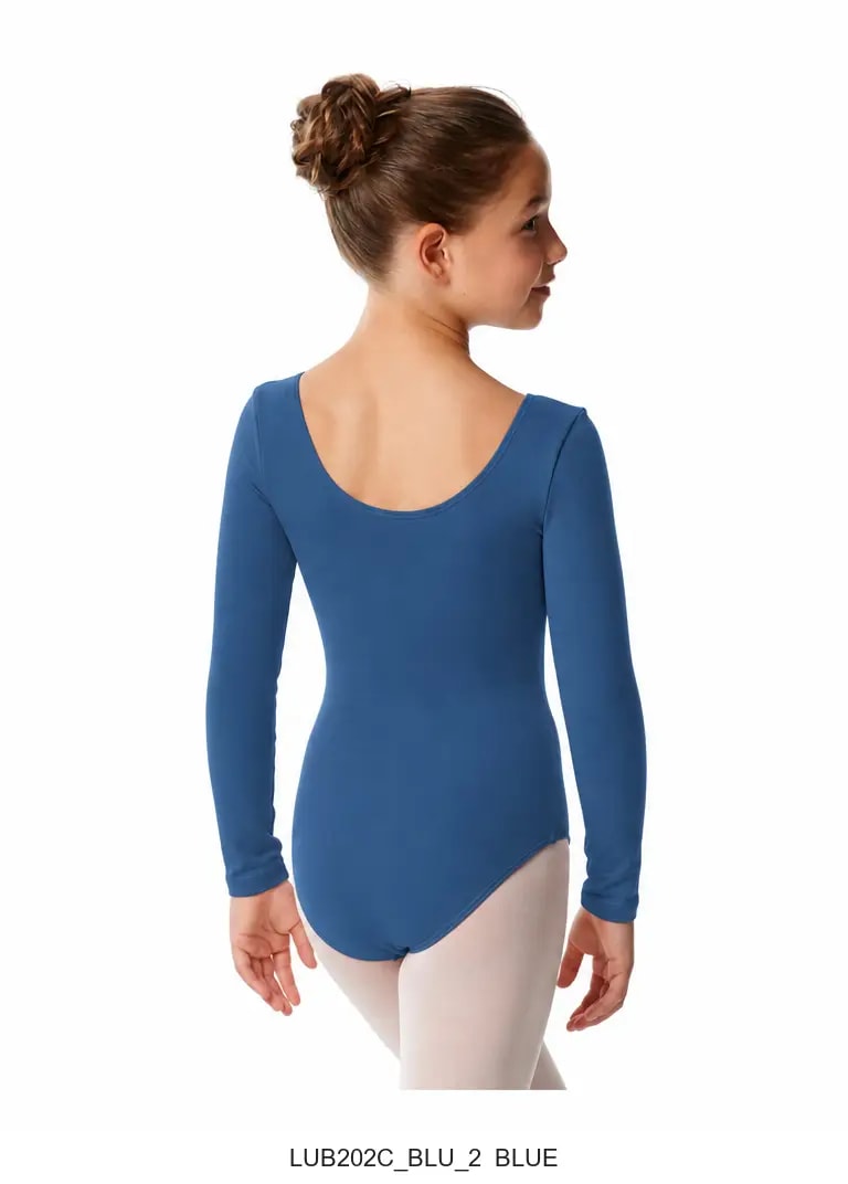 Girls Long Sleeve Cotton Ballet Leotard Liv - View 5