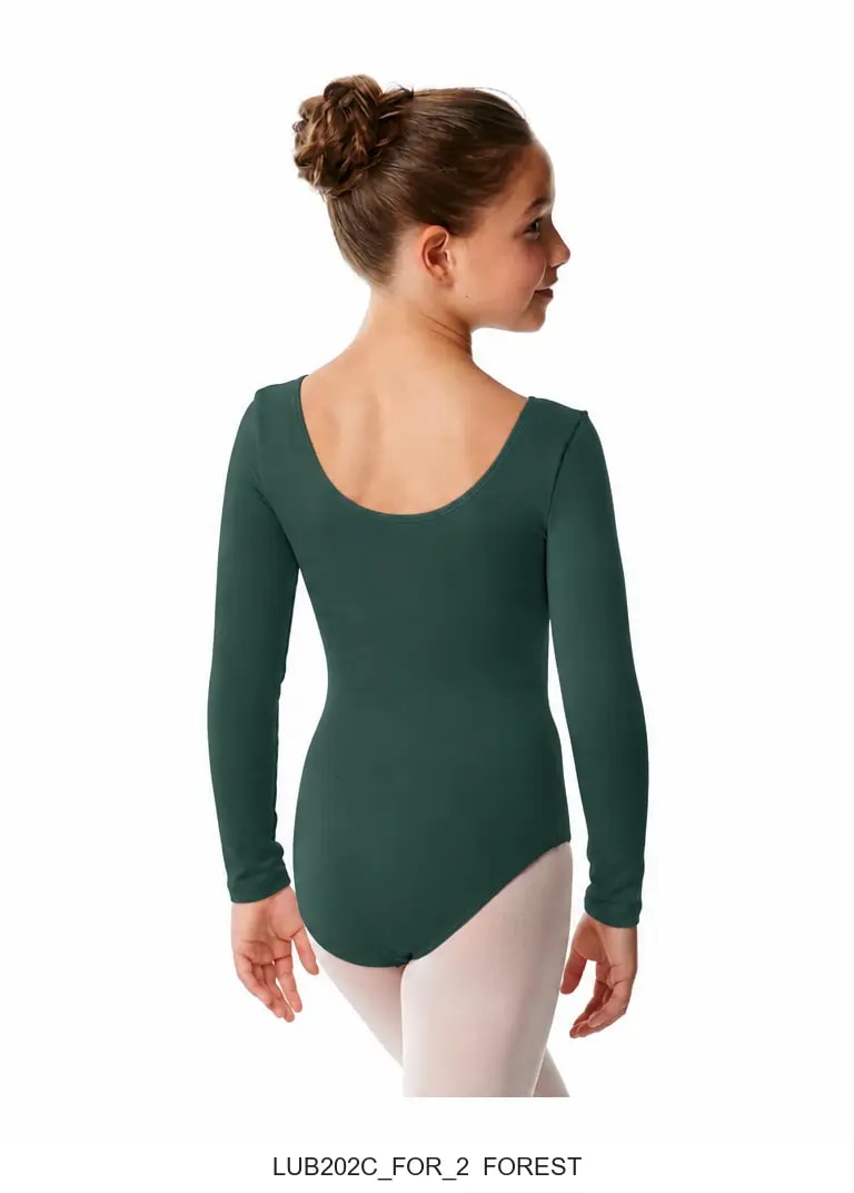 Girls Long Sleeve Cotton Ballet Leotard Liv - View 7
