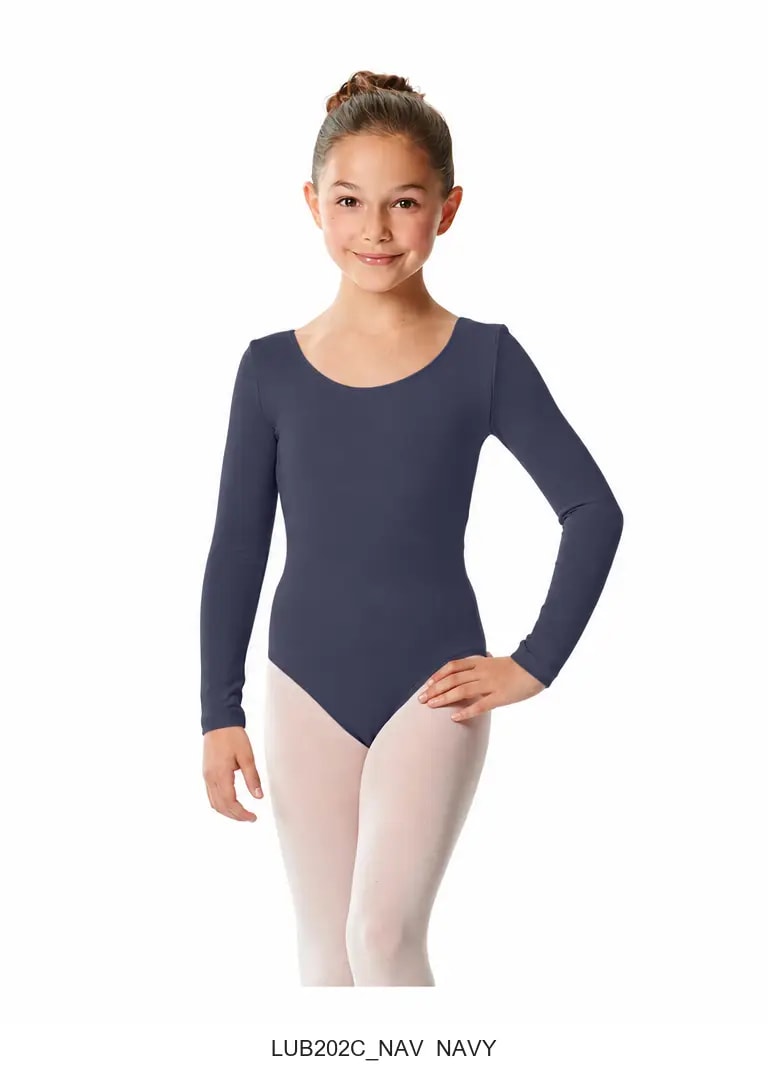 Girls Long Sleeve Cotton Ballet Leotard Liv - View 10