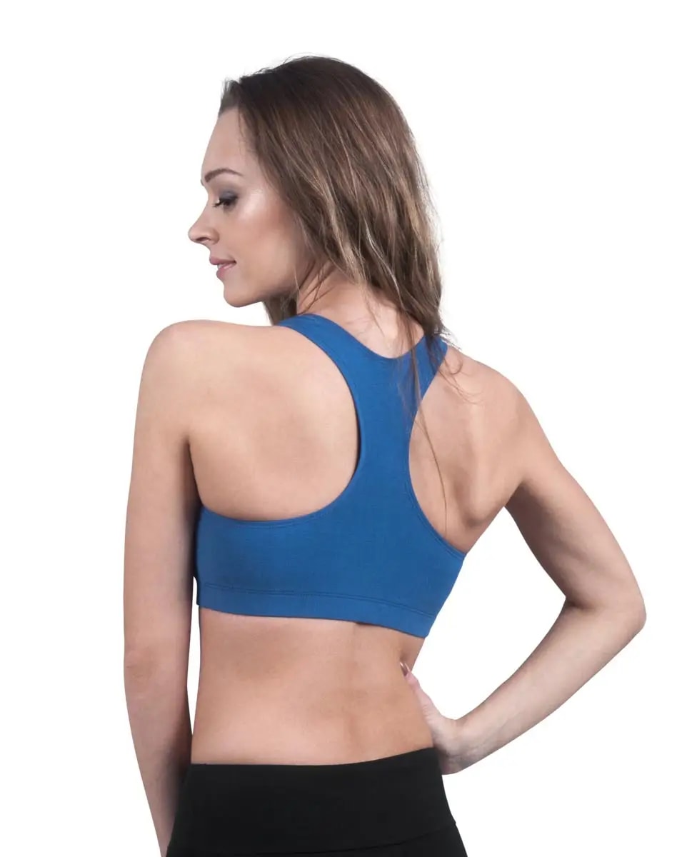 Brushed Cotton Racerback Dance Bra Top Ella
