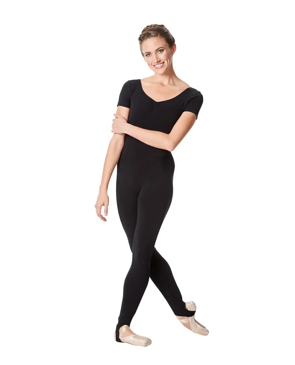 Short Sleeve Cotton Unitard Sophie