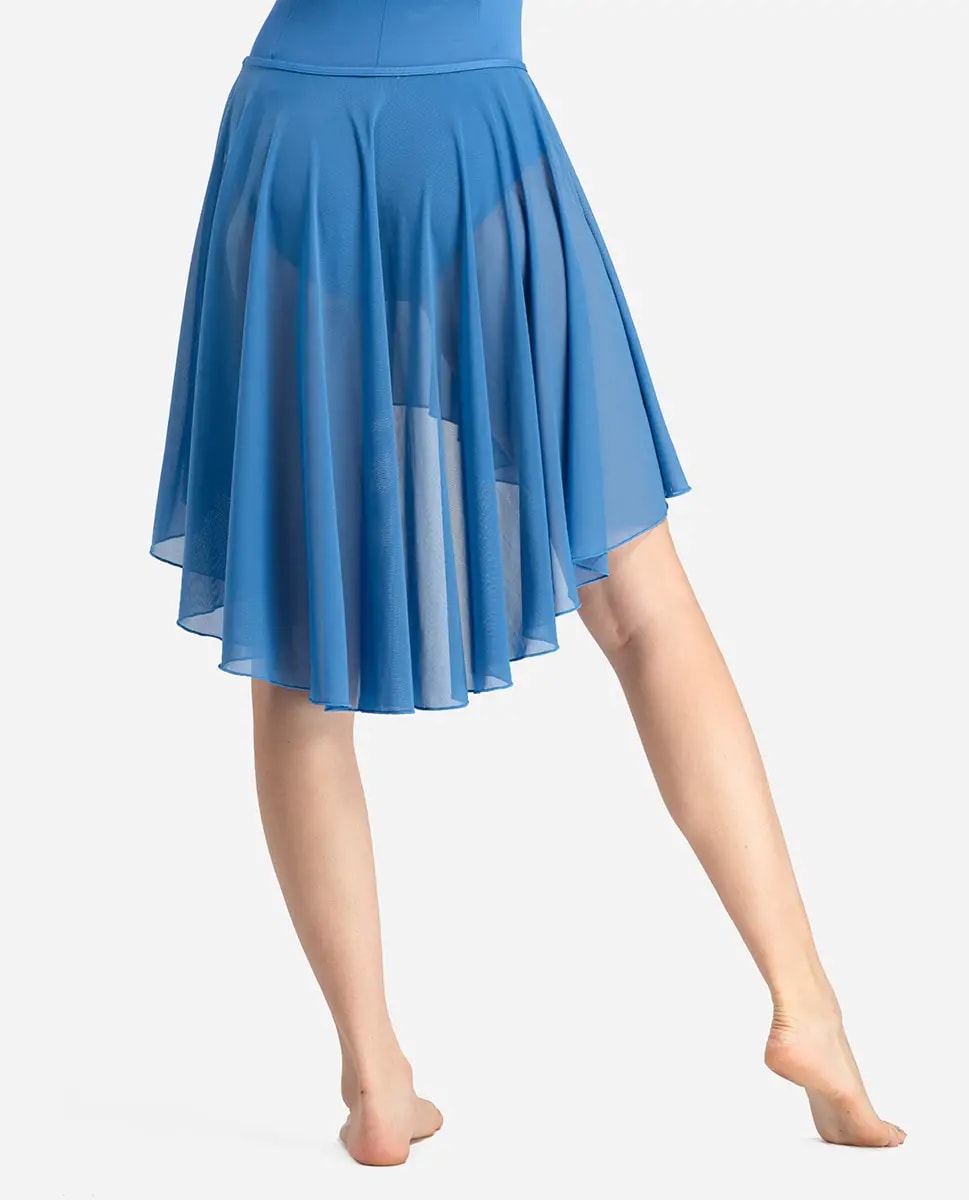 High-Low Ballet Mesh Skirt Lucrezia with Elastic Waistband