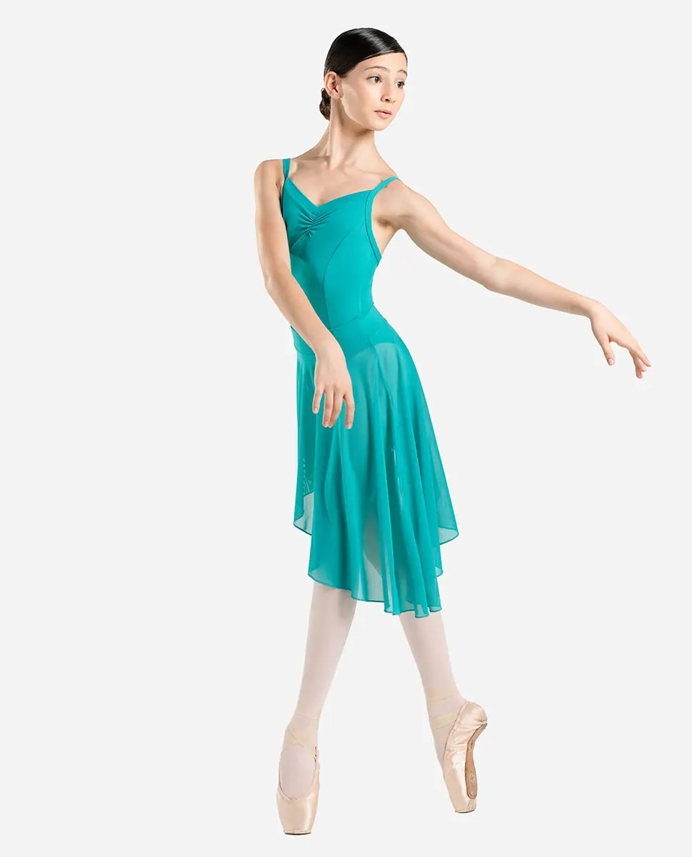 Girls Pull on Asymmetric Dance Skirt Dakini