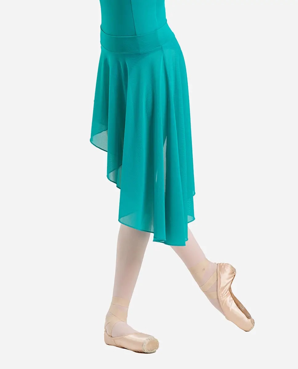 Girls Pull on Asymmetric Dance Skirt Dakini
