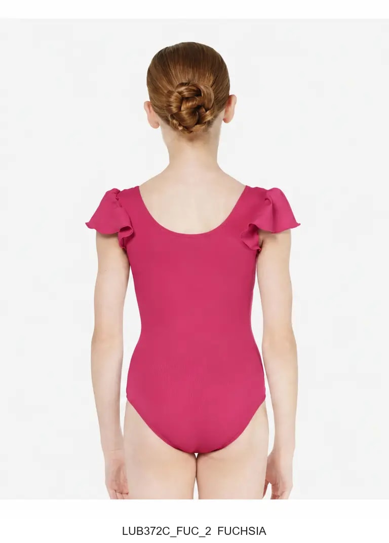 Girls Flutter Sleeve Leotard Andrea - View 45