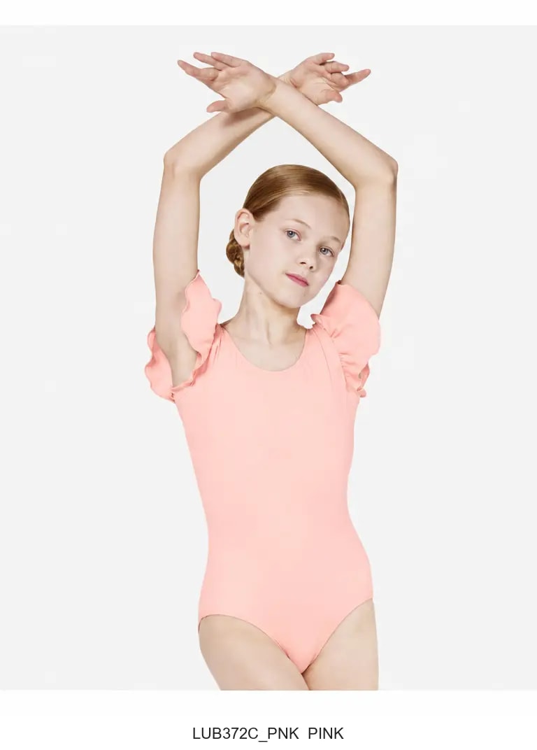 Girls Flutter Sleeve Leotard Andrea - View 70
