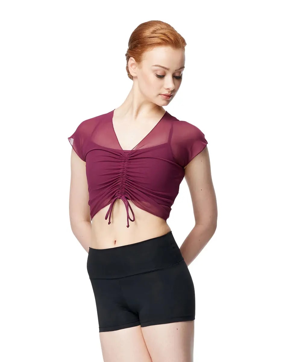 Mesh Cap Sleeve Top Floretta