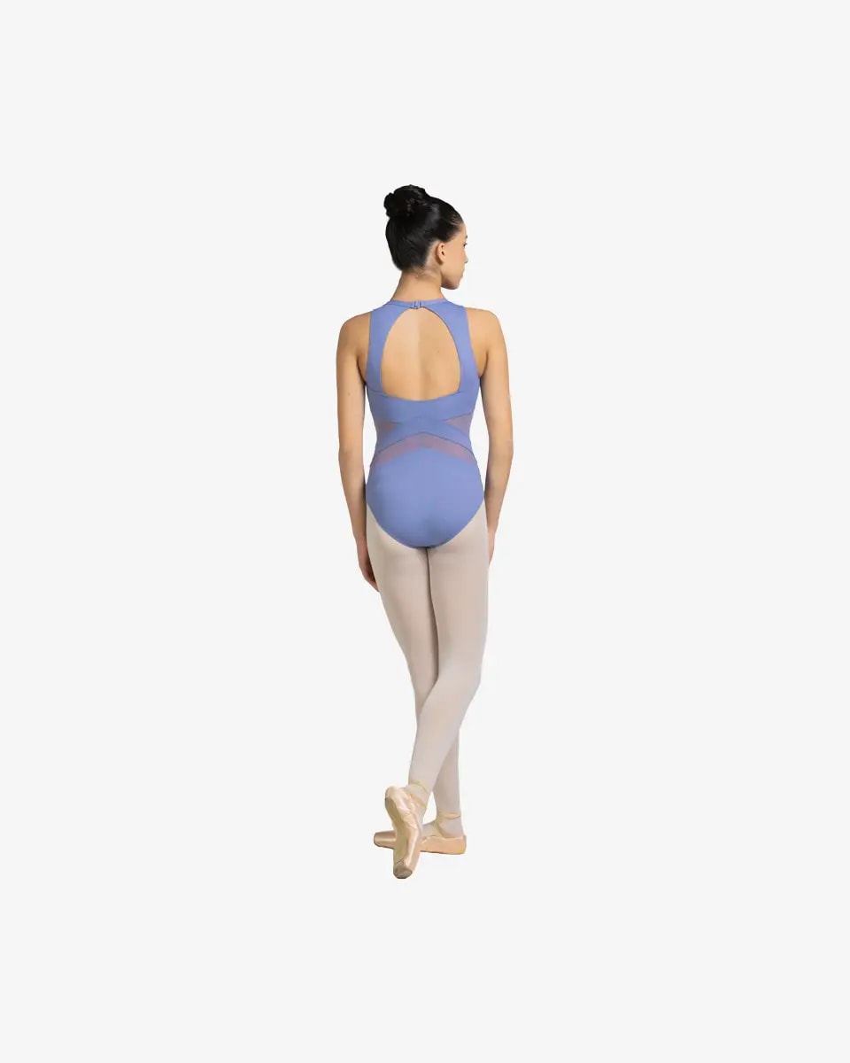 Womens High Neck Mesh Leotard Aaliyah