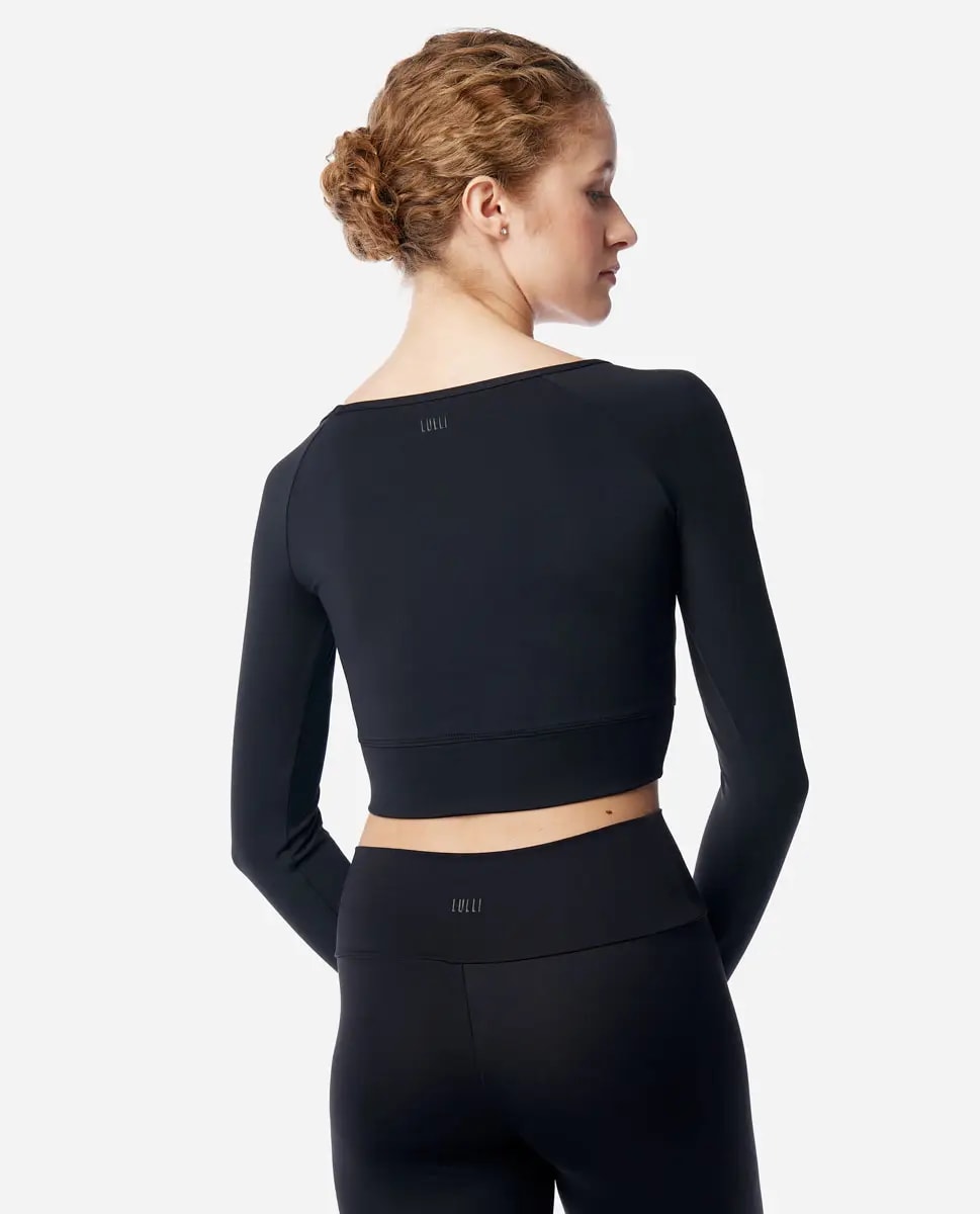 Womens Long Sleeve Crop Top Juniper - View 2