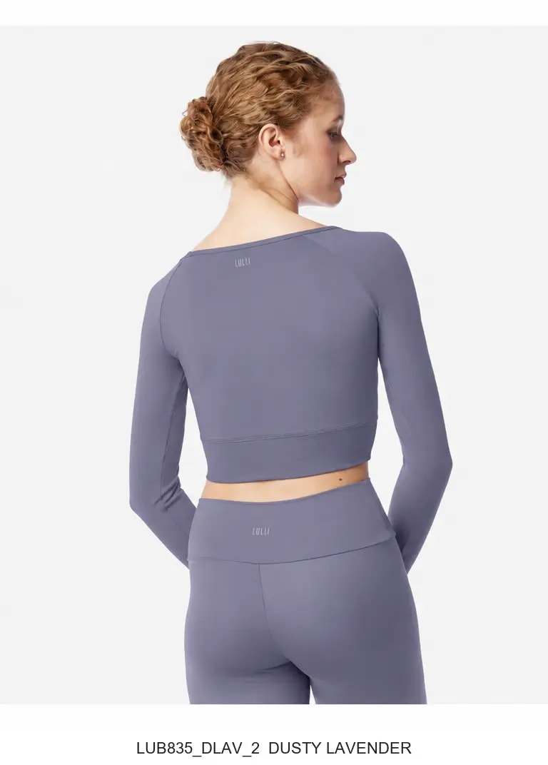 Womens Long Sleeve Crop Top Juniper - View 7