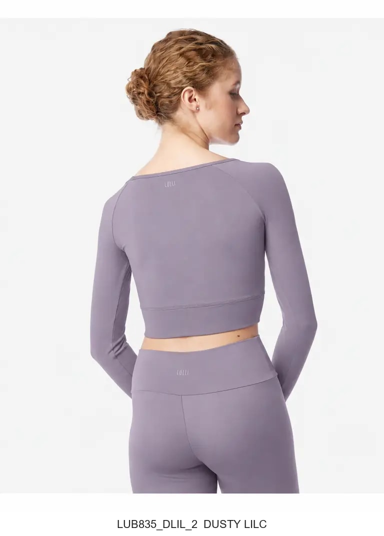 Womens Long Sleeve Crop Top Juniper - View 9