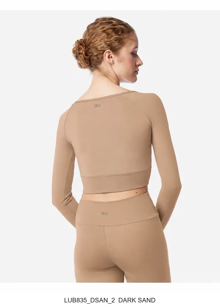 Womens Long Sleeve Crop Top Juniper - View 11