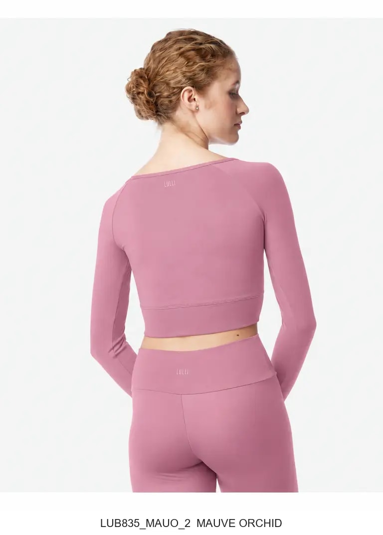 Womens Long Sleeve Crop Top Juniper - View 17