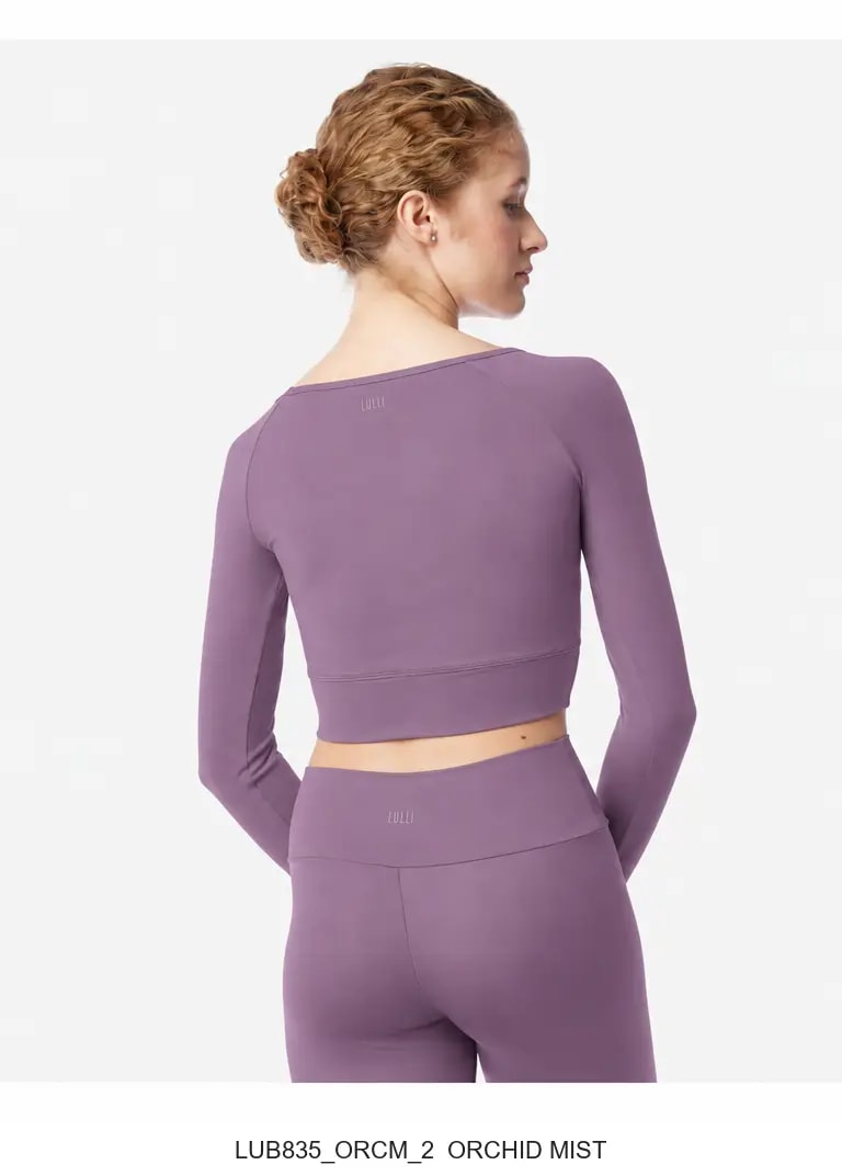 Womens Long Sleeve Crop Top Juniper - View 21
