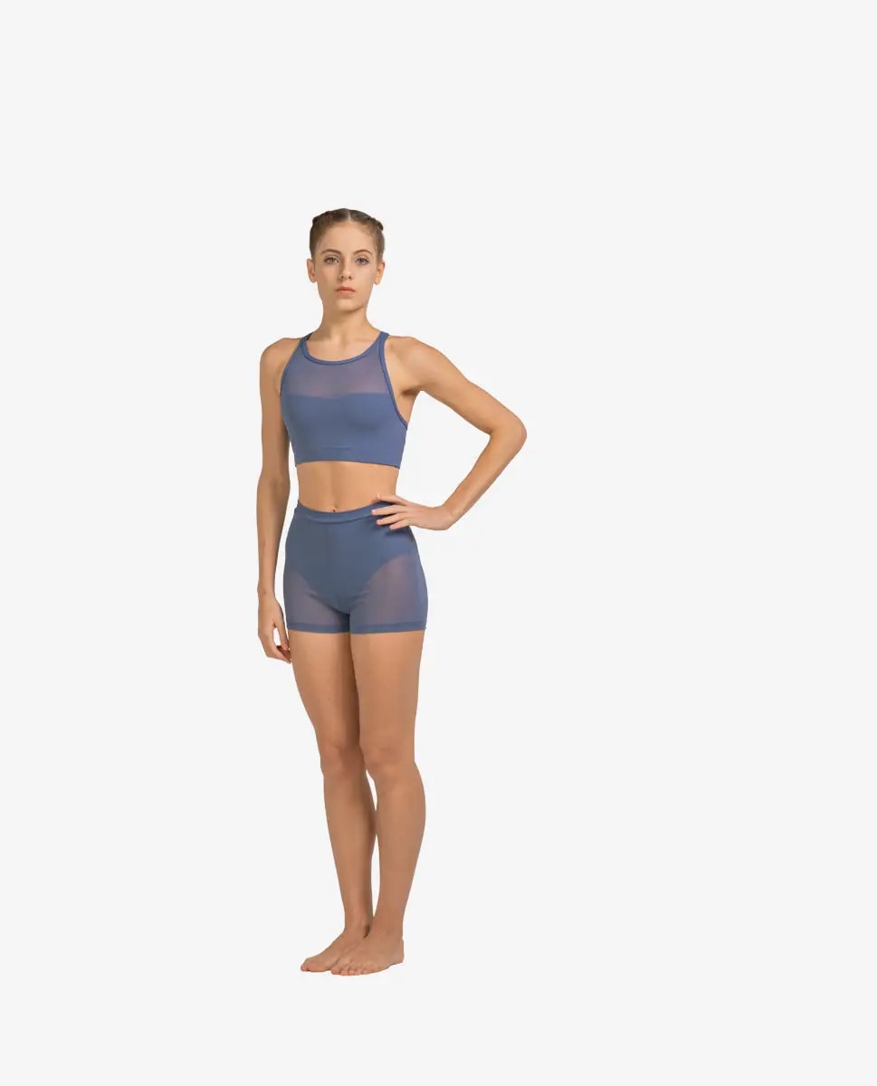 Womens Mesh Short Raven - View 4