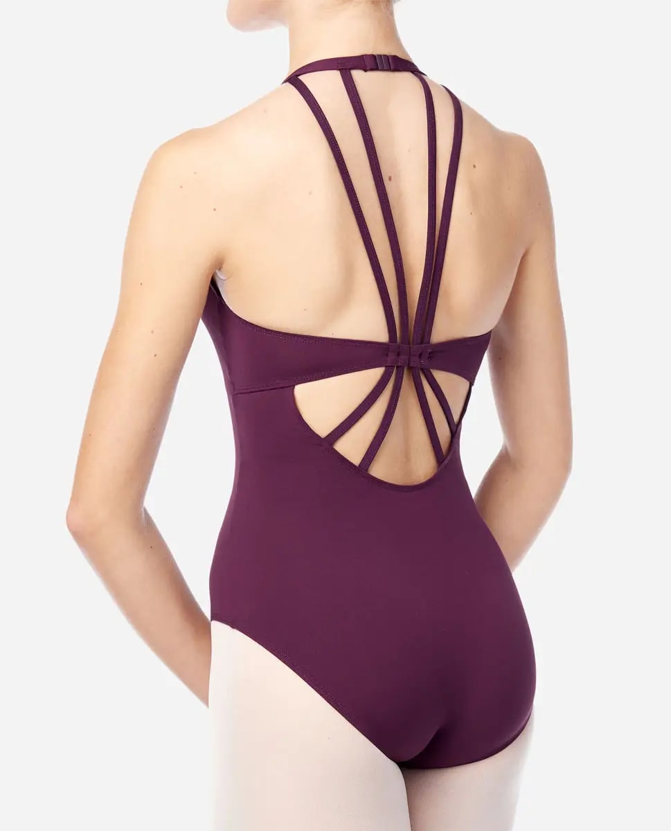 Womens Multi-Strap Back High Neck Leotard Reagan