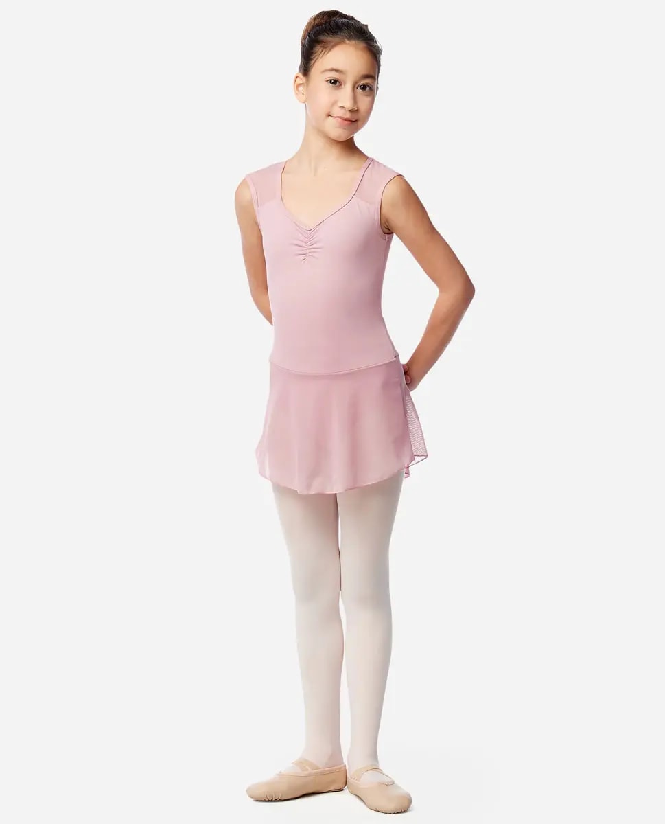 Girls Skirted Cap Sleeve Leotard Julia