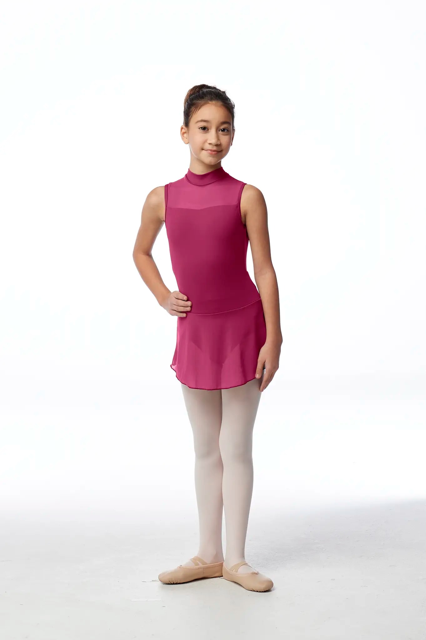 Girls Skirted Mock Neck Leotard Isabelle